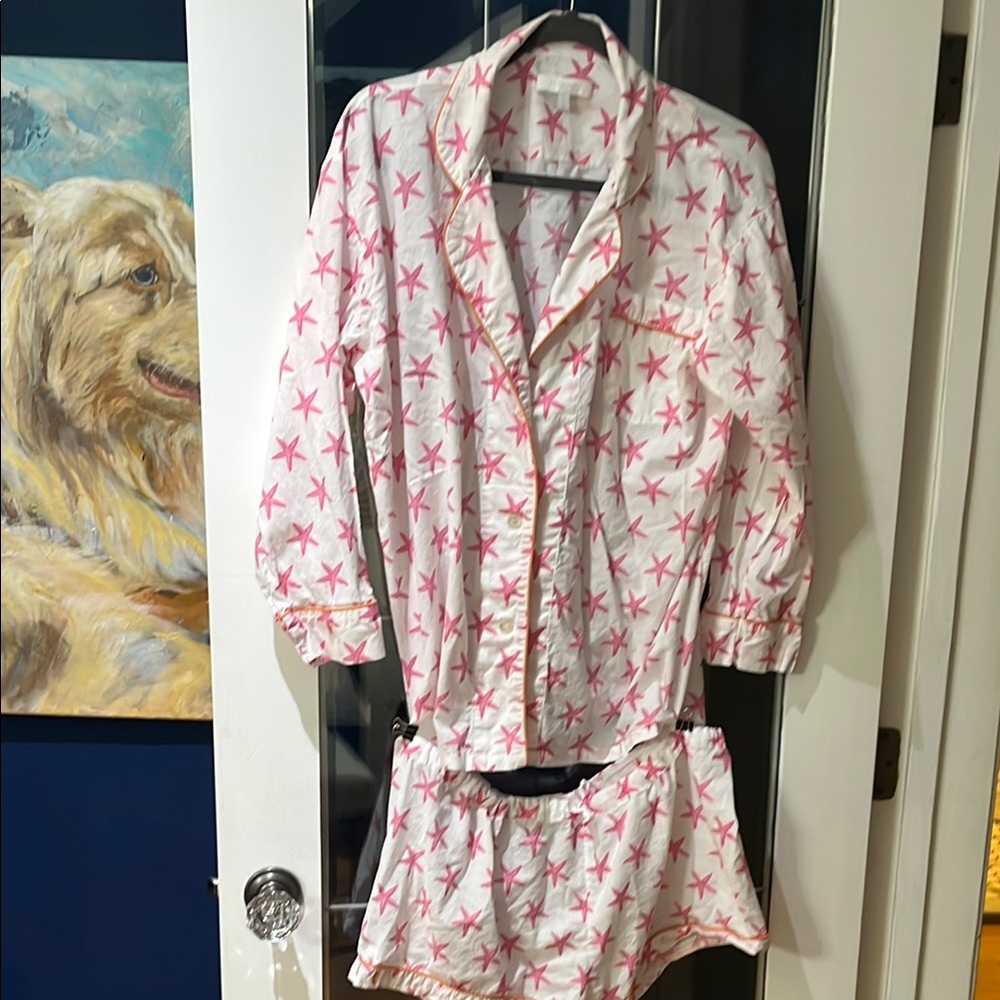 Margot The Lorient Block Print short pajama set